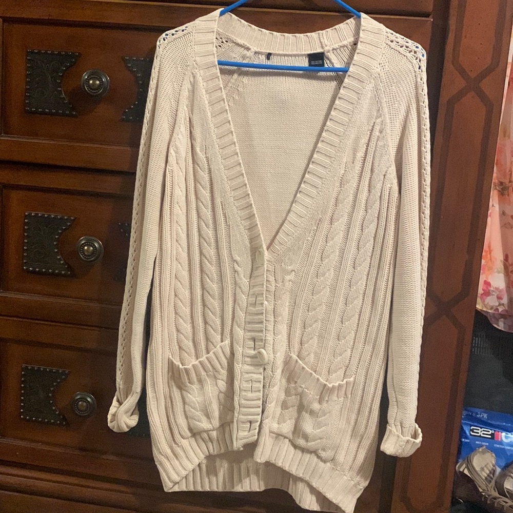 Cozy light pink cardigan